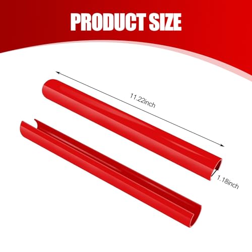 Image of 2 PCS Car Grill Inserts Decorative Strip, 12.99In x 1.18In Waterproof ABS Vehicle Front Grill Covers Wrap, Modification Accessories, Compatible with BMW 3 4 5 6 7 Series X1 X2 X3 X4 X5 (Red)