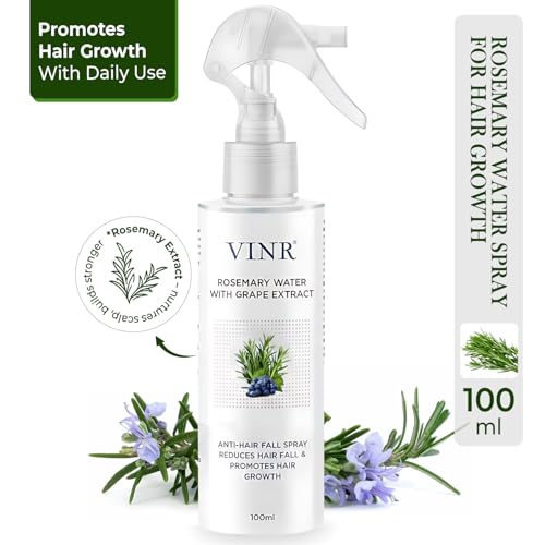 Image of VINR Rosemary Hair Spray for Hair Growth & Thickness | Infused With Vitis Vinifera | Enriched with Rice Water & Rosemary Water & Mint Scalp Strengthening | Hair Mist | Controls Hairfall, Adds Softness Pack of 3 (300 ml)