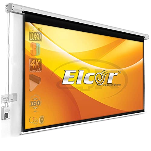 ELCOR® PRO series Automatic Motorised Remote controlled Projector Screen, 220- Inches Diagonal in 16:09 wide fromat, 9ft. height x 16ft.width, UltraHD,3D Active, 4k technology