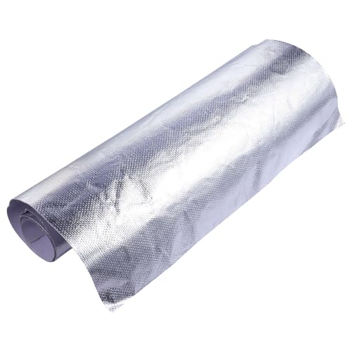 Didiseaon Ruban Adhésif en Aluminium Autocollant 30 CM X 60 CM Tissu de Protection la Chaleur Tapis Thermique Résistant Haute Température Barrière Thermique pour Isolation et Réparation