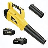 Leaf Blower Cordless,750CFM/250MPH Brushless Motor with 3 Speed Modes