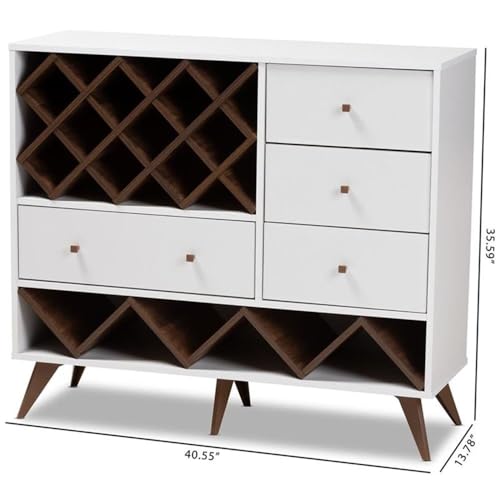 Gabinete para vino Baxton Studio Savino madera miniatura 3
