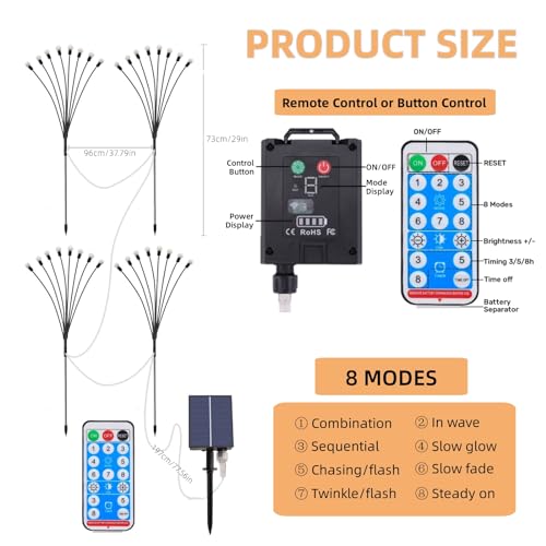 BAKTH Luci Esterno Giardino Solari 32 LED, Lampade...