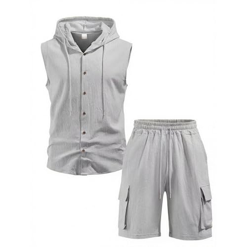 Costume de loisirs d'été en lin pour homme idéal pour la plage
