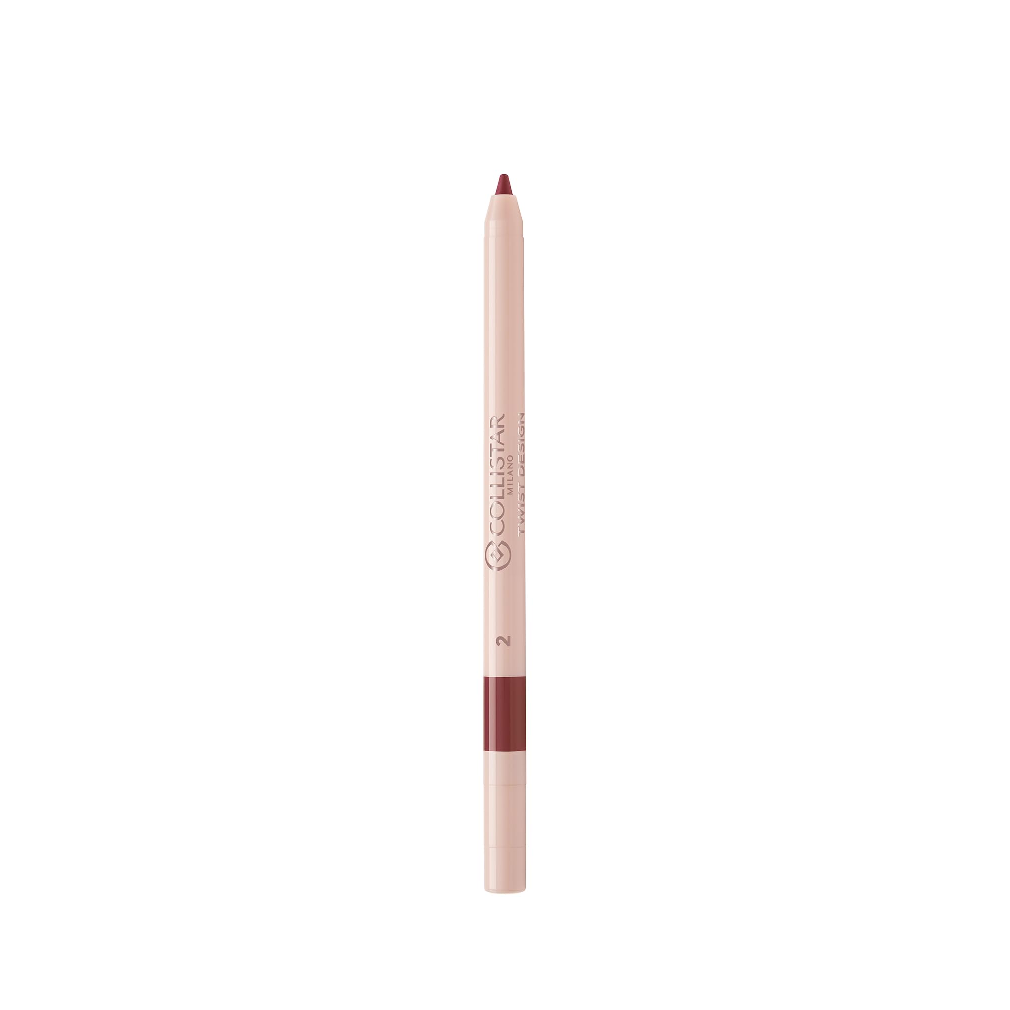 Collistar Twist Design Matita Labbra Automatica, Lunga Durata, Waterproof, No Transfer, Texture Cremosa e Sfumabile, Finish Soft-Matte con Temperino Integrato, N 2 - Terracotta
