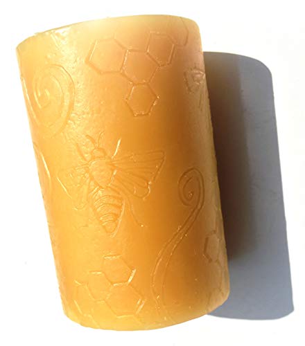 Beethelight Beeswax Pillar Candle - 100% Pure Bees Wax - Choose Your Size And Color - 24 Hour Burn Time - 2X3 - Unscented - Natural Light Honey Scent (Natural Yellow, Small) #TOP3