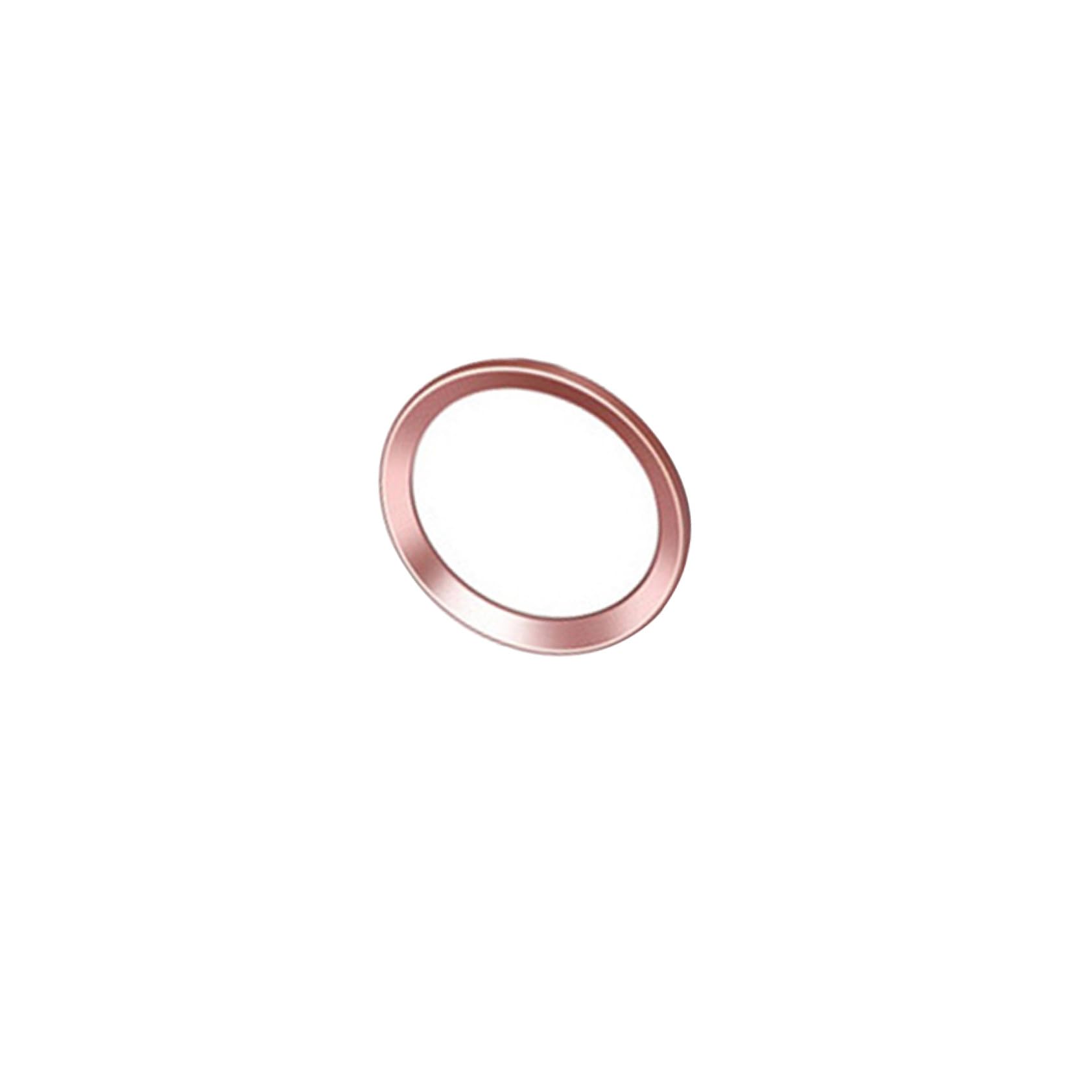 Etiqueta adhesiva metálica para botón Home de iPhone compatible con huella dactilar rosa