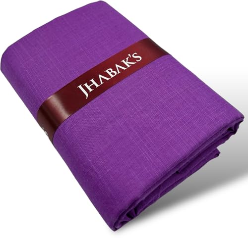 Image of JHABAK'S Unstitched Cotton Blend Solid Shirt & Trouser Fabric - 2.25 m Shirt Cloth - 1.20 m Pant Piece