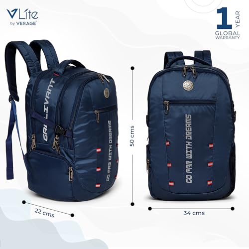 Image of ACEPACK Gallivant 25.91 Liters Water Repellant 17.32 inch Laptop Backpack With Rain Cover For Casual, Outdoor, Office Or Daily Use (Navy Blue)