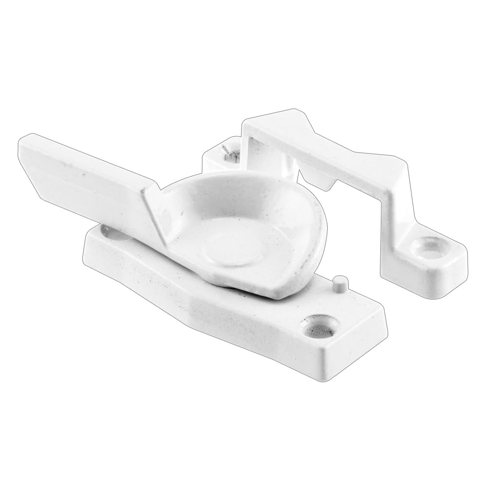Prime-Line F 2584 Sash Lock, 2 In. Hole Centers, Fits Single and Double Hung Windows, Diecast, White, (Single Pack)