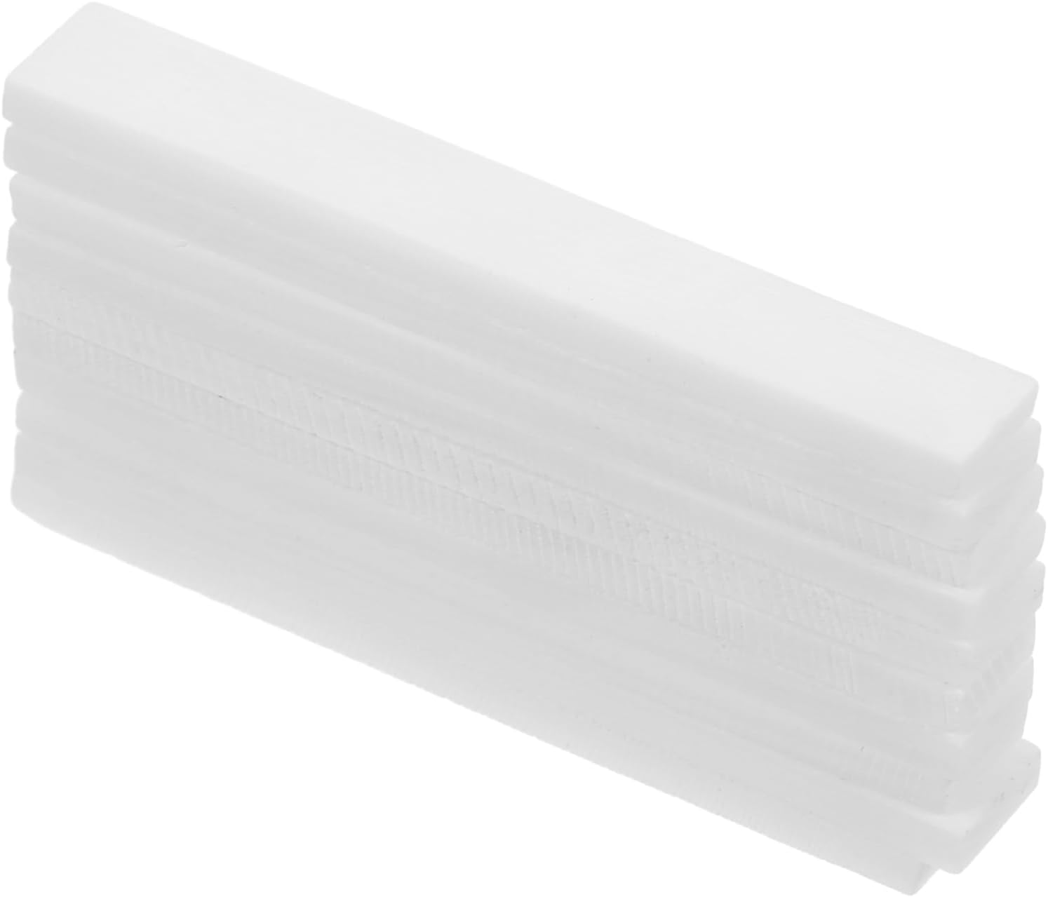 Milisten 10pcs Inlay Material White Mother of Pearl Shell Rectangle Blank Sheet Inlay Material for Guitar Mandolin Accessories