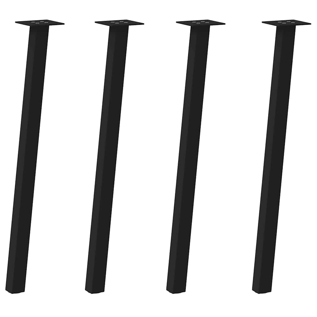 Gambe per Tavolo consolle 4 pz Nere 72 cm in Acciaio,Mobili,Accessori per tavoli,Gambe per tavoli,5.98 kg -4012492