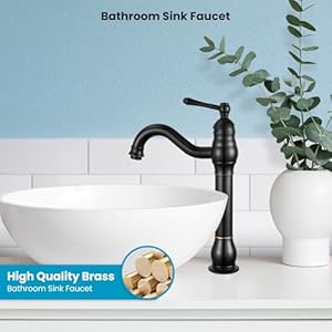   gotonovo-Single-Handle-Vessel-Sink-Faucet-360-Swivel-Bathroom-Faucet-One-Hole-Farmhouse-Lavatory-Vanity-Faucet-Bowl-Sink-Mixer-Tap-with-Pop-Up-Drain-Oil-Rubbed-Bronze