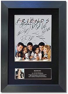 #819 FRIENDS TOP USA TV SHOW Signed Autograph Mounted Photo Reproduction PRINT A4 Rare Perfect Birthday (297 x 210mm) (Black Frame)