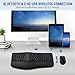 MK960 Ergonomic Wireless Keyboard Mouse Combo, Bluetooth/2.4G Split Design Keyboard with Palm Rest and 4 Level DPI Adjustable Wireless Mouse Multi-Device, Rechargeable, for Windows/Mac/Android