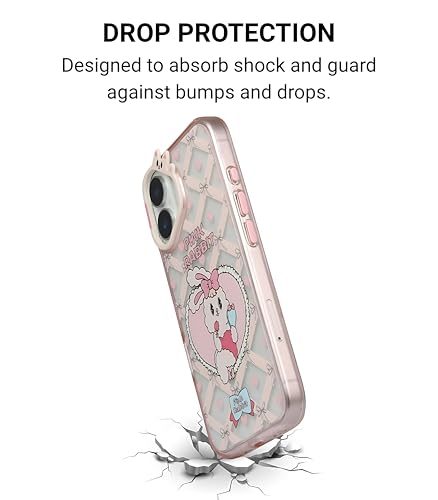 Image of Pink Rabbit Case Cover for iPhone 16 | Cute Animal Design | Soft TPU Back Cover | Slim Fit & Shockproof | Anti-Scratch Finish | Lightweight Protective Case