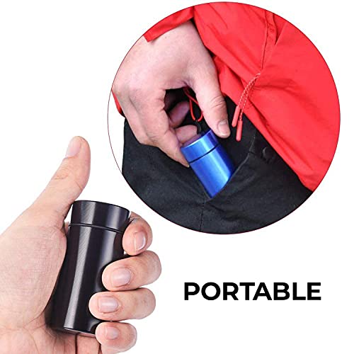 Vikrom Portable Airtight Aluminum Herb Storage Container Durable Waterproof Containers With Screw-Top Lid Lock Herb Spices Metal Accessories For Preserves & Secures Herbs #TOP7