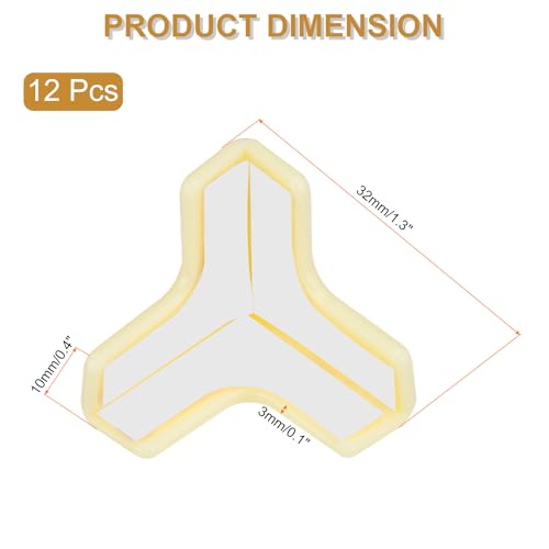 Image of uxcell Corner Protectors, 12 Pcs Table Corner Protectors, Furniture Corner Guard and Edges Safety Bumpers for Table Edges and Sharp Corners (T-Shaped, Yellow)