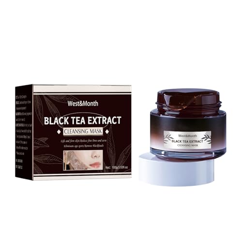 Xoyssfy Black Tea Mask Face Peeling Peel off Extract Cleaning Firming Overnight Mask for Deep Cleansing and Moisturizing