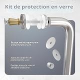 Ranbo Shower Glass Door Handle, 152mm (6 Inch) Hole Centres, Brushed Brass, 304 Stainless Steel, 1.0mm Thick Tube, Fits 6–12mm (1/4"–1/2") Glass, for Bathroom Door Installation or Replacement. - 12