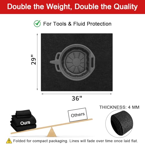 image for Golener Oil Spill Mat - Garage Floor Mat, Absorbent Oil Pad, Premium M