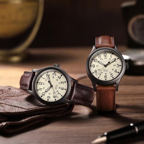 Image of Getalia Italian leather Watch Band Tuscany Natural Vegetable-Tanned Full Grain Genuine Leather,18mm 19mm 20mm 21mm 22mm Quick Release Replacement Watch Straps for Men and Women Thick and Soft