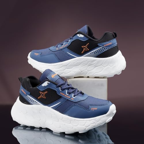 Image of Kraasa PowerGlide X1 Sports Shoes for Men | Stylish Casual Sneakers for Men | Lace up Lightweight Shoes for Runnigng, Walking, Gym, Trekking, Hiking & Party Shoes