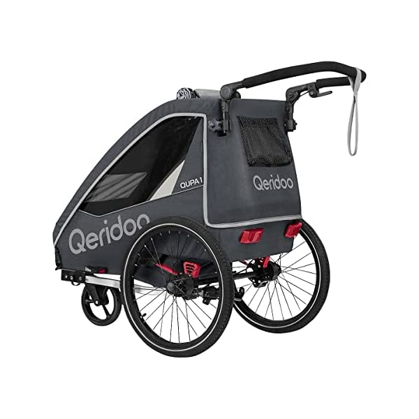 Qeridoo QUPA 1 Kinderanhänger grey – Bild 5