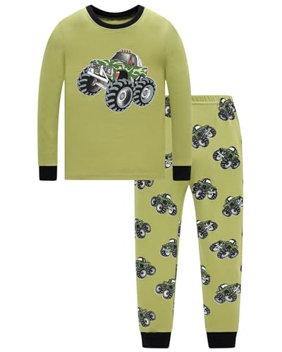 Image of Little bety Boys 4 Pieces Cotton Pajamas Toddlers Long Sleeve 24M-12Years