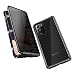 Produktbild Ellmi Für Samsung Galaxy Note 20 Ultra Hülle Anti-Peep Magnetic Adsorption Dünn Metallrahmen Magnetische Adsorption Handyhülle Schutzfolie Vorne und Hinten Komplett Schutzhülle (Schwarz)