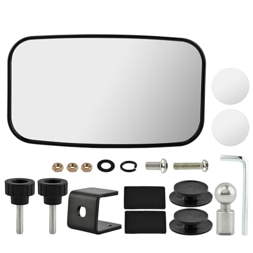 Boat Rear View Mirror Upgrade Marine Mirror with 300 Curved Surface 8 W x 4.5 H Boat Mirrors Marine Mirror for Ski Boats Pontoon Boats Water Skiing Sports Wakeboarding Surfing