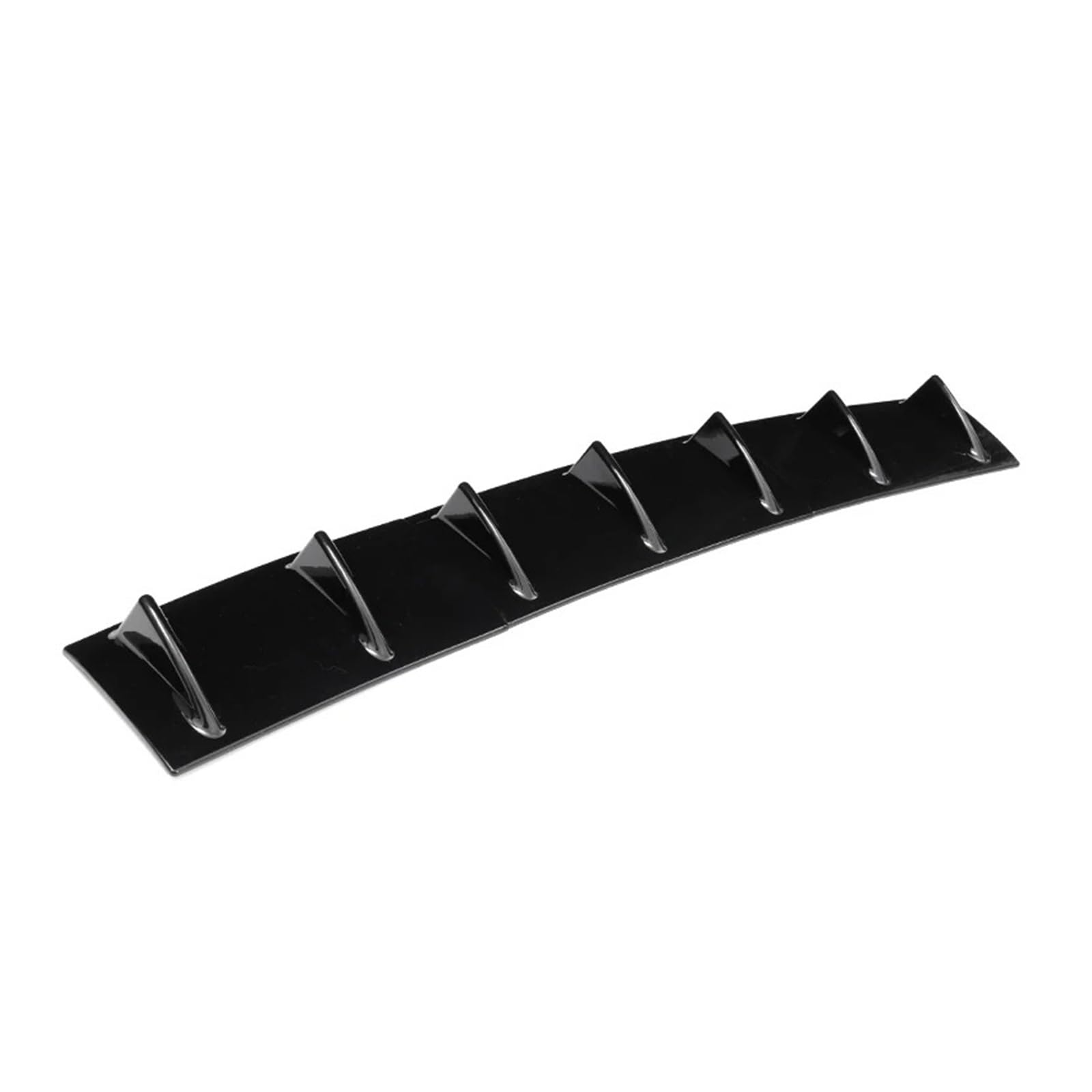 Diffusore Universale ABS Paraurti Posteriore Auto Con Pinna Squalo A 7 Pinne Nero Brillante Senza Perforazione Paraurti Posteriore Diffusore(3 Section Black)