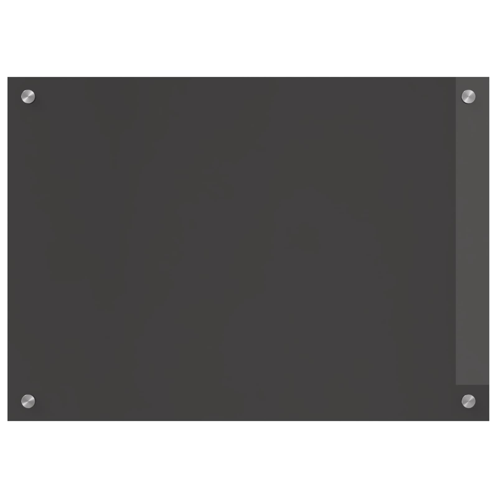Crédence de Cuisine Gris foncé 70x50 cm Verre Trempé pour Mur
