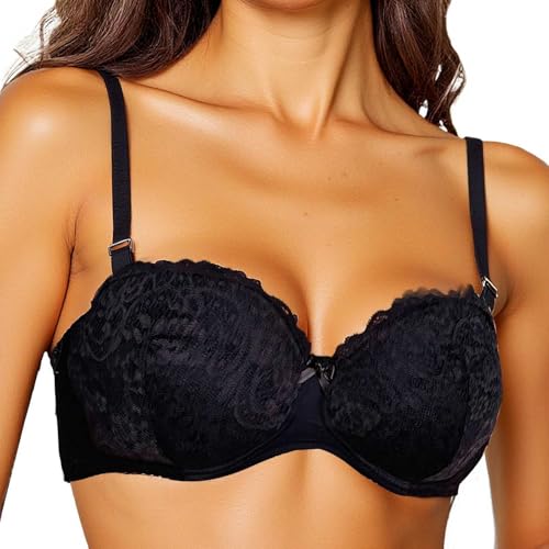 Soutien-gorge push up sans armature léger et confortable en dentelle
