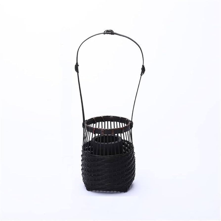 Amazon.co.jp: tonntyann 和風 竹編み 花器 花瓶 竹器 持ち