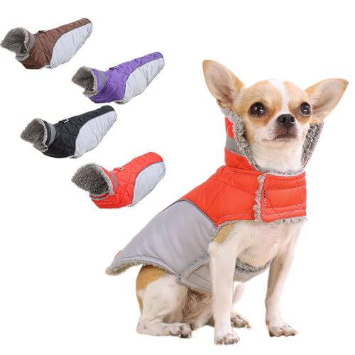 ISUPY ペット服 ベスト 秋冬 犬服 ダウンジャケット 裏起毛 マジックテープ式 洋服 ドッグウェア 小型犬 中型犬 大型犬 ワンちゃん 防寒 コート 暖かい 戸外運動 お散歩お出かけ (3XL,レッド)