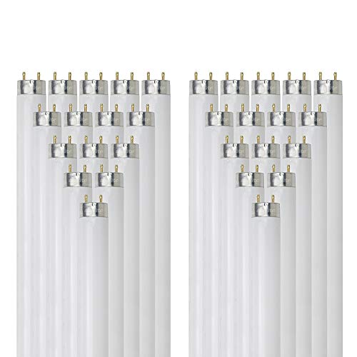 Sunlite F25T8/SP841 25-Watt T8 Linear Fluorescent Light Bulb Medium Bi Pin Base, 4100K, 30-Pack
