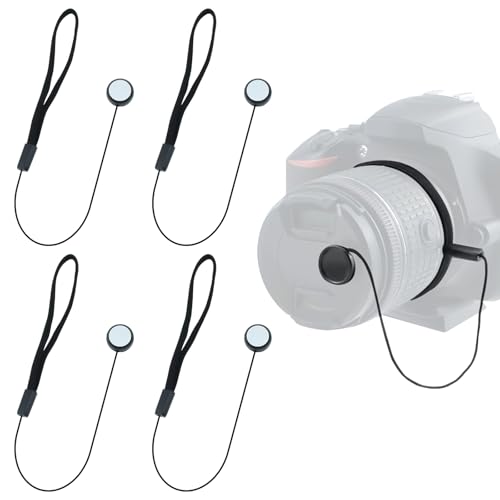 5 unidades de sujetadores elásticos para tapas de lente de cámara, correa para tapa de lente para cámaras Canon, Nikon, Sony, Fujifilm, Olympus, Panasonic y otras cámaras DSLR y sin espejo miniatura 1