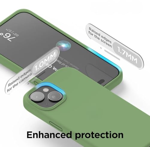 Image of Premium Liquid Silicone Case for iPhone 11 - Slim Full Body Protective Back Cover with Soft Microfiber Lining, Anti-Slip Grip Scratch Resistant Phone Case(Green)