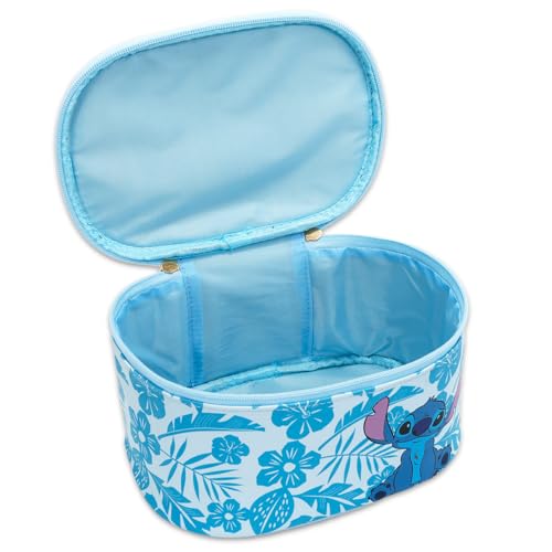 Disney Stitch Cosmetic Bag Set - Bundle with Oval Cosmetic Case for Makeup, Travel Size Toiletries Plus Beach Kids Door Hanger, Stickers | Stitch Travel Bag for Girls, Women4