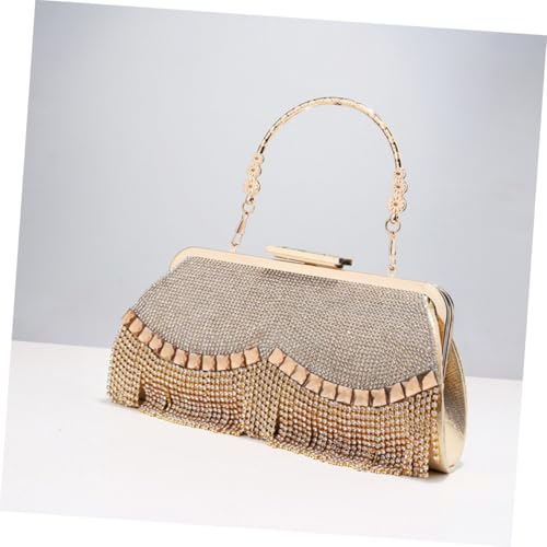 Pochette de soirée dorée compacte pour ranger vos essentiels de fête - 2