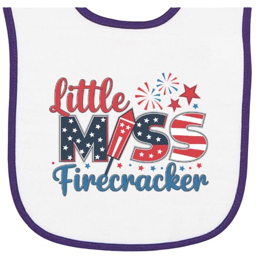 inktastic Little Miss Firecracker Baby Terry Cloth Bib