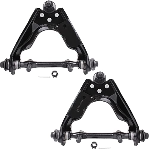 Image of Detroit Axle - 4WD Front End Control Arms Kit for 00-04 Dodge Dakota, 00-03 Durango, 2 Upper Control Arms w /Ball Joint 4 Outer & Inner Tie Rods 2000 2001 2002 2003 2004 Replacement - 6pc Set