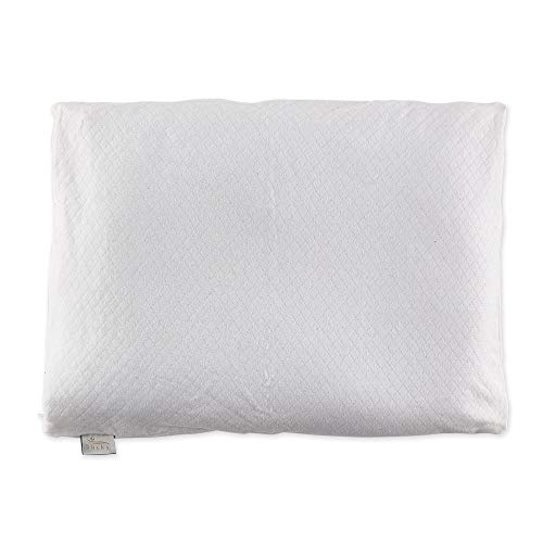 Image of Bucky Natural Bedding Collection, Buckwheat /Millet Filled Duo Bed Pillow, 20x15 inchWhite
