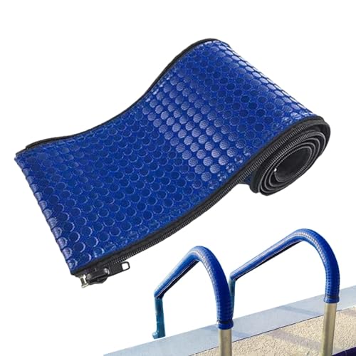 Cubierta de mango de piscina – Cubierta de agarre para riel de piscina, mango de barra de piscina, cubierta de pasamanos para piscina, mango de riel de piscina con cremallera, antideslizante, para