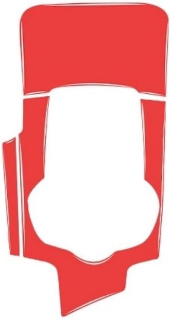 Carbon Fiber Car Interior Accessories Decoration Decal Sticker Trim Compatible with Alfa Romeo Giulia 2015-2024 (Light Red, Gear Shift Panel Kit)