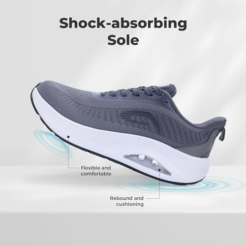 Image of GANNOU Wide Toe Box Shoes for Men Arch Support Walking Shoes Plantar Fasciitis Orthotic Tennis Sneakers