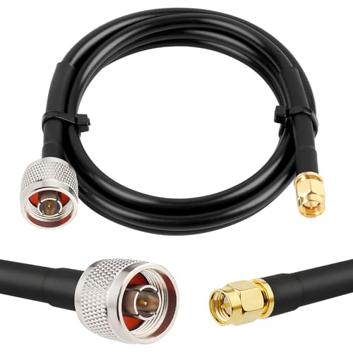 Image of MOOKEERF KMR240 N Male to SMA Male Cable - 4FT Ultra Low Loss SMA to N Cable 50 ohm for WiFi Router /GPS Receiver /Antenna /Signal Booster Use