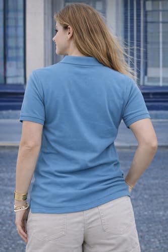 Image of Mack Jonney Women's Cotton Polo T-Shirt|Solid Regular Fit|Half Sleeve Collar T-Shirt for Casual Wear-MJ-32