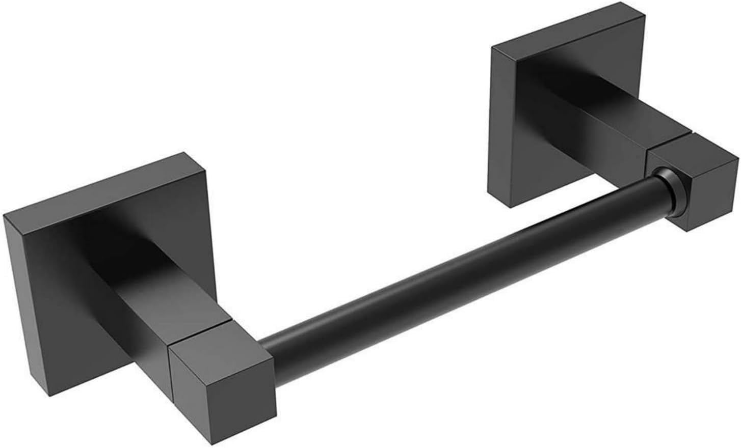 LSWYYP Toilet Paper Holder,Stainless Steel Double Post Pivoting Toilet Paper Hilder,Adjustable Change The Rolls Tissue Holder for Bathroom,Matter Black — image 1